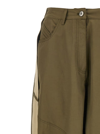 Bicolor Cotton Cargo Pants