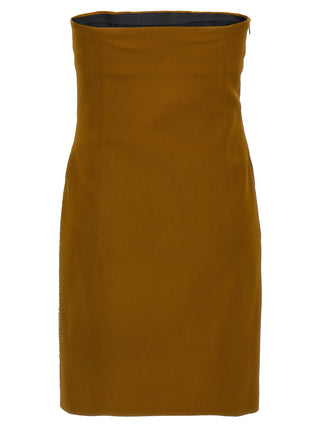 Bicolor Marabou Short Dress