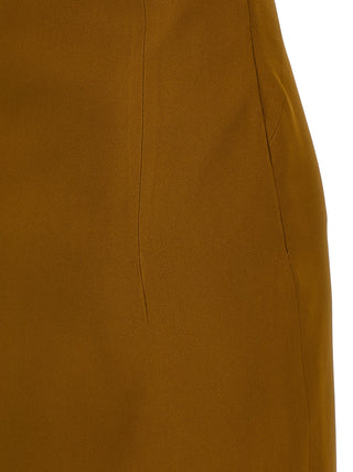 Bicolor Marabou Short Dress