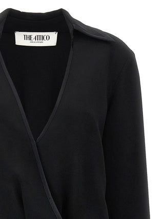Black Marabou Midi Dress