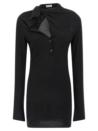Black Virgin Wool Short Dress