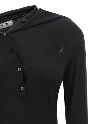 Black Virgin Wool Short Dress