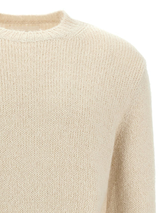 White Alpaca Leather Cardigan