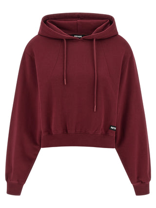 Sudadera con capucha de algodón burdeos