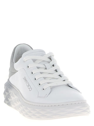 Zapatillas gruesas de cuero plateado