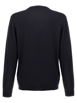 Blue Merino Wool Cardigan
