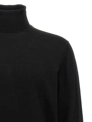 Black Merino Wool Cardigan