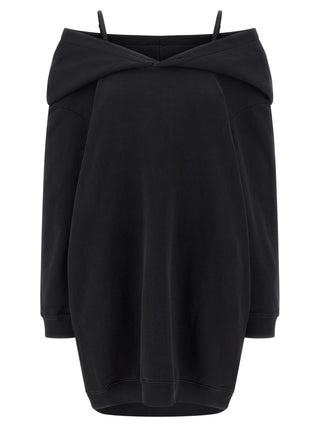 Black Cotton Short Dress