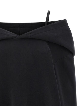 Black Cotton Short Dress