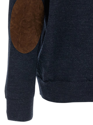Blue Wool Polo Shirt
