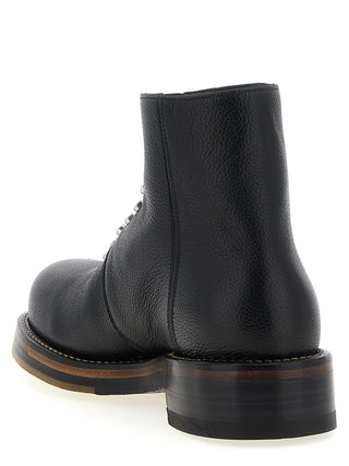 Black Calfskin Ankle Boots