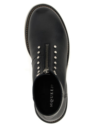 Black Calfskin Ankle Boots