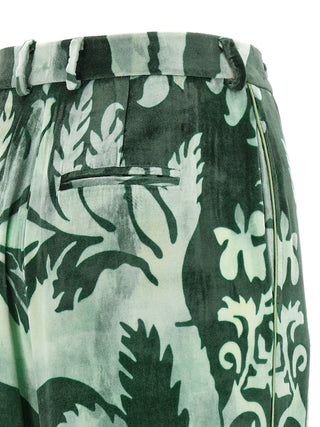 Bicolor Viscose Casual Pants