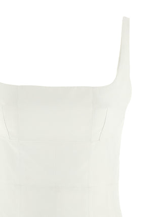White Poplin Short Dress