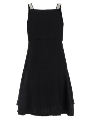 Black Viscose Short Dress