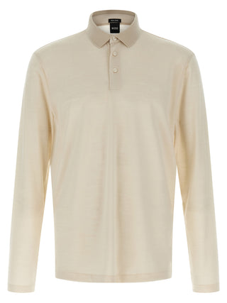 Beige Wool Polo Shirt