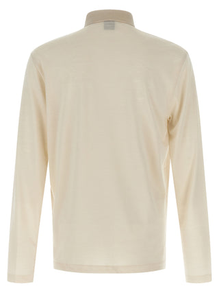 Beige Wool Polo Shirt