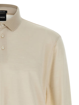 Beige Wool Polo Shirt