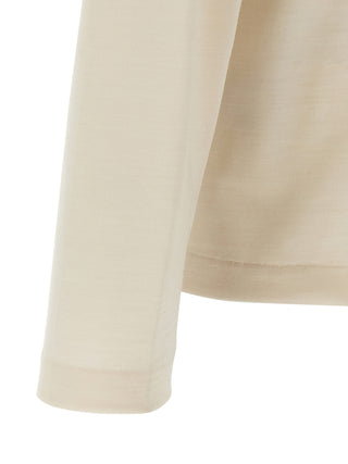 Beige Wool Polo Shirt