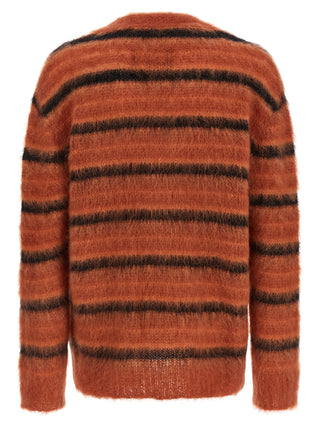 Orange Fabric Cardigan