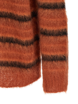 Orange Fabric Cardigan