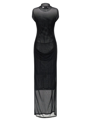 Black Polyamide Long Dress