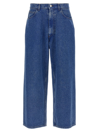 Jeans azules de algodón denim