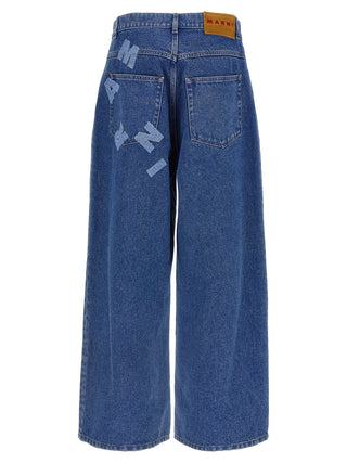 Jeans azules de algodón denim