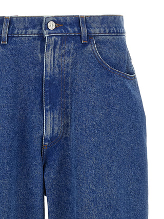 Jeans azules de algodón denim