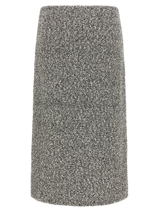 Black Polyamide Midi Skirt