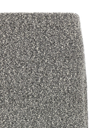 Black Polyamide Midi Skirt
