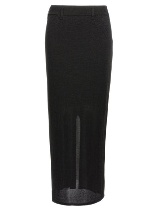 Black Polyester Mini Skirt