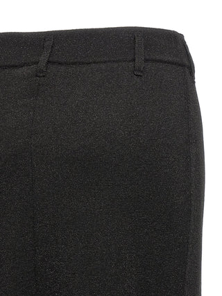 Black Polyester Mini Skirt