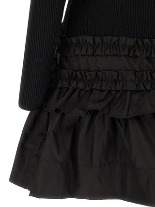 Black Viscose Short Dress