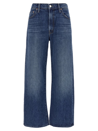 Jeans acampanados azules de algodón