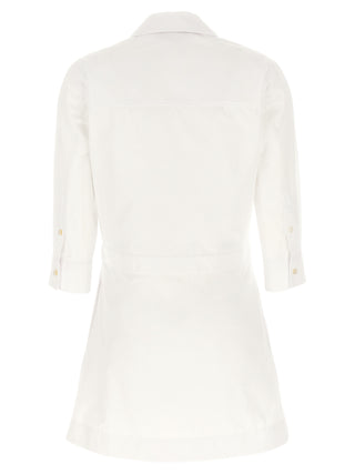 White Cotton Short Dress