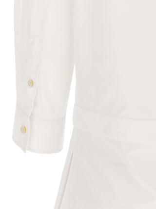 White Cotton Short Dress
