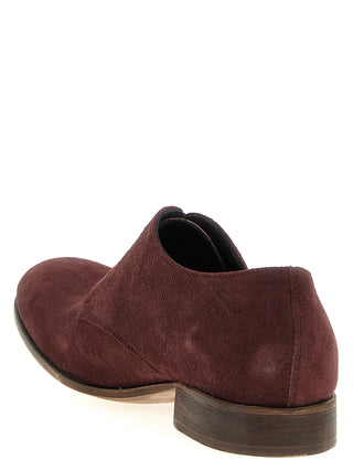 Bordeaux Suede Leather Oxfords And Derbies