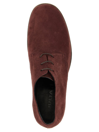 Bordeaux Suede Leather Oxfords And Derbies