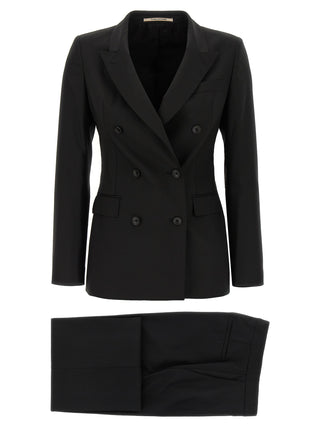 Black Virgin Wool Two-Piece Suit