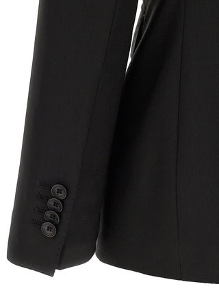 Black Virgin Wool Two-Piece Suit