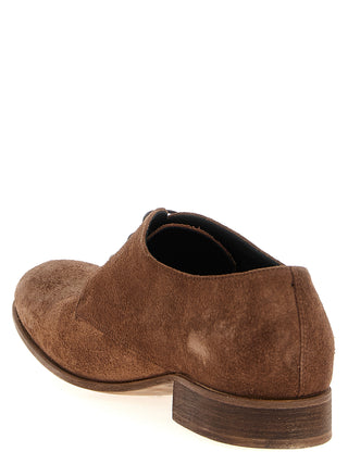 Brown Suede Leather Oxfords And Derbies