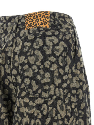 Multicolor Cotton Casual Pants