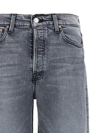 Gray Cotton Relaxed Fit Jeans