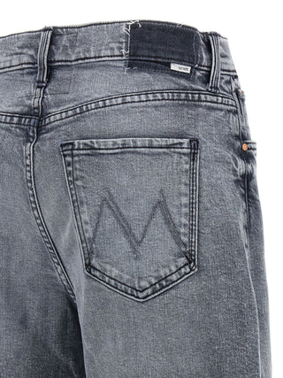 Gray Cotton Relaxed Fit Jeans