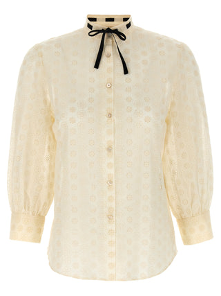 Blusa de algodón blanca
