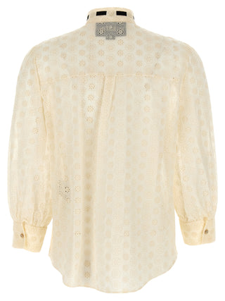Blusa de algodón blanca