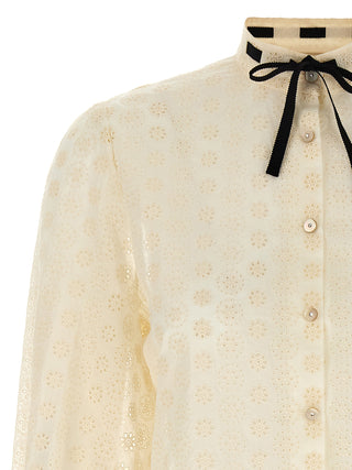 Blusa de algodón blanca