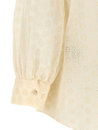 Blusa de algodón blanca