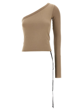 Camisa beige de algodón